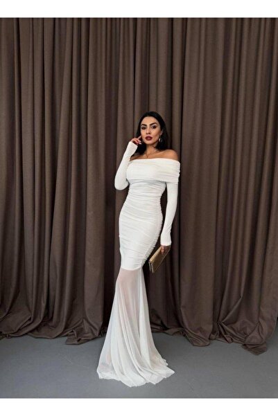 MAREANDPANDA Rochie fără bretele cu detaliu din tul