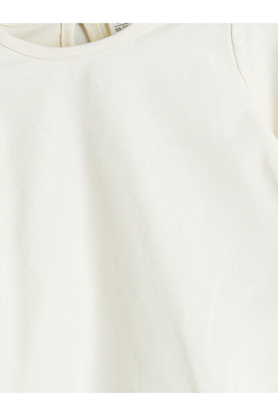 LC Waikiki Peak Yeni Sezon Bisiklet Yaka Kadife Kız Bebek Bluz ve Salopet 2'li