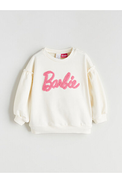LC Waikiki New Season Crew Neck Barbie Printed Baby Girl Sweatshirt and Leggings 2-Piece Set