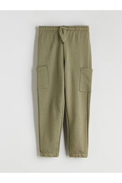 LC Waikiki Khaki Elastic Waist Boys' Jogger Sweatpants, Pack of 2