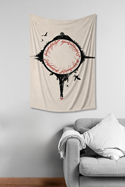 Moud's Lord of the Rings Ring Vector Pattern Wall Covering Wall Tapestry Suede Textured Fabric