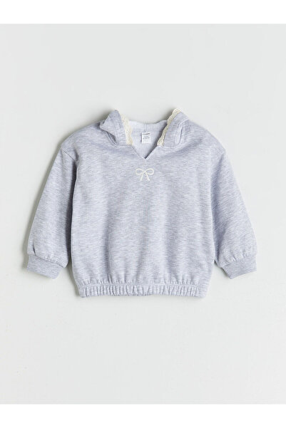 LC Waikiki Lcw Kids Hooded Girls' Sweatshirt and Sweatpants 2-Piece Set