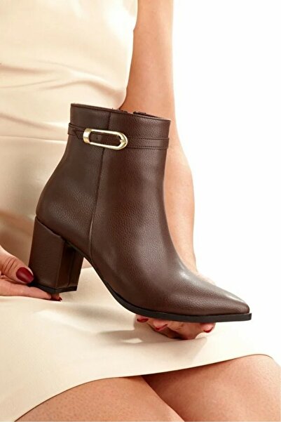 SH SİLVER MODA Γυναικείες μπότες με μύτη σε σχήμα σιβέι, νέες με πλαϊνή αγκράφα