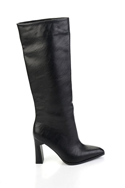 Bambi Siyah Kadın Çizme K03565090709