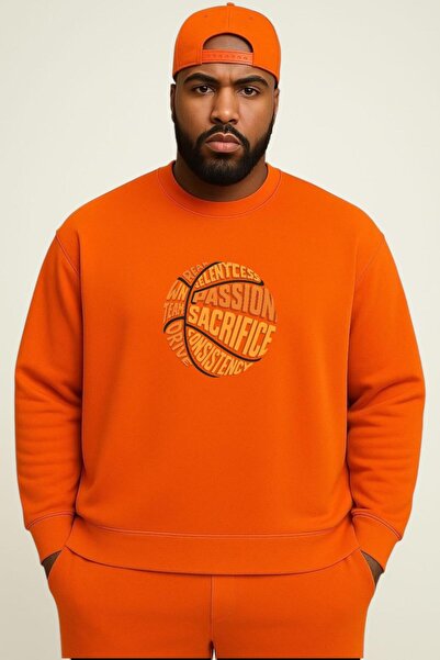 DM DOLCE MORE سترة رياضية كبيرة الحجم للجنسين مطبوعة بكرة سلة من القطن الممشط...