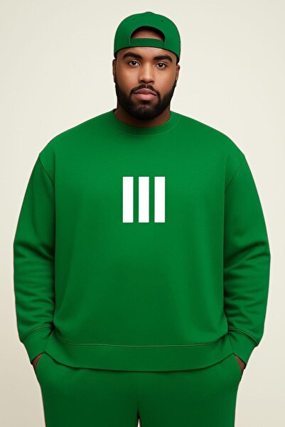 DM DOLCE MORE Hanorac unisex de mărime mare, cu 3 fire, din bumbac pieptănat,...