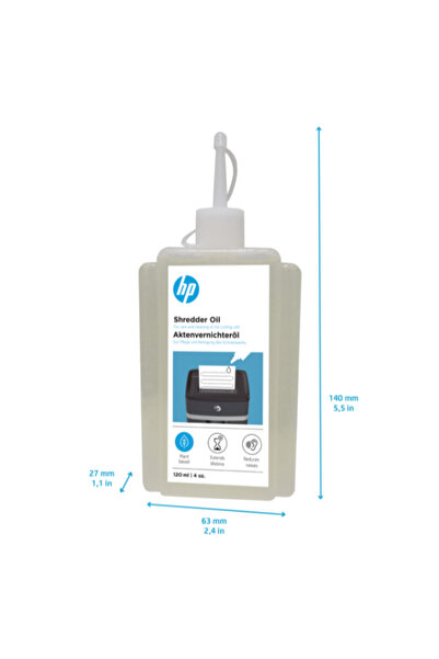 HP Shredder Oil 120 ml Bottle Plant Based to Care for Your Shredder 9131