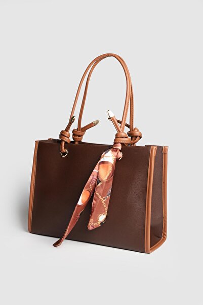 La La'Graccio Paris حقيبة كتف كبيرة الحجم للنساء من لاجراكيو باريس مع وشاح سي...