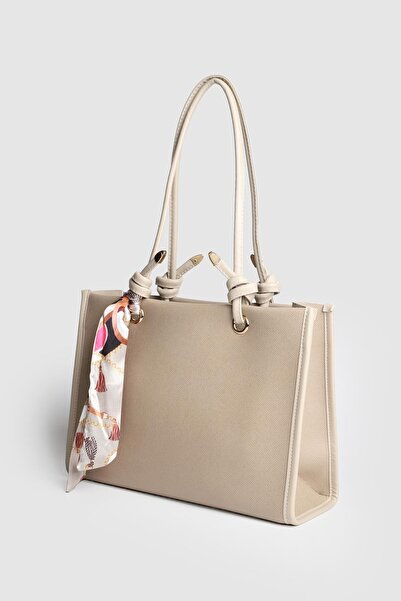 La La'Graccio Paris Lagraccio Paris Women's Simon Large Shoulder Bag with Scarf Mink