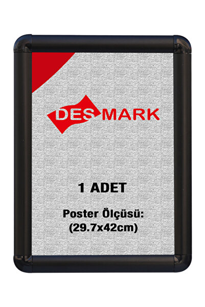 DESMARK 25 mm A3(29.7x42) Rondo Köşe Alüminyum Aç-Kapa Çerçeve – Poster Çerçe...