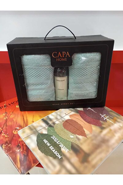 Çapa Home Premium Cotton Gift Dowry Set Daily Room Scented 2-Piece Hand, Face and Bath Towels 50X90 70X140
