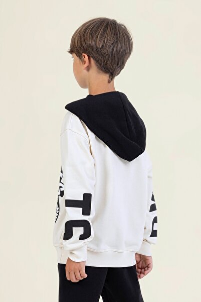 DMB BOYS & GIRLS Boy's Hooded Cotton Printed Sweatshirt