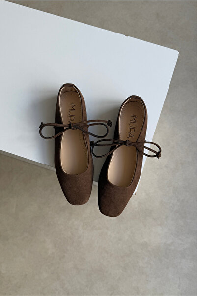 Mupa Shoes Women's Ballet Flats Aci Brown Suede