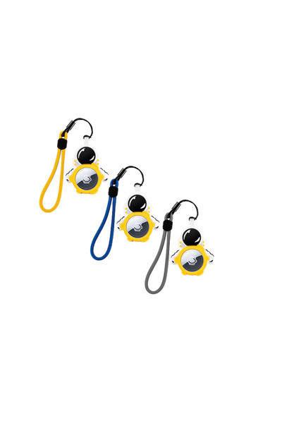 OEM Set 3 brelocuri pentru AirTags, 5.2 x 6.6 x 1.1 cm, silicon, multicolor