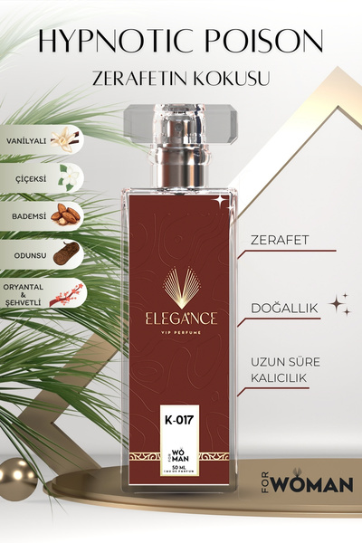 silver elegance vip perfume Hypnotic Poison Edp 50 ml – Tatlı, Vanilyalı ve Oryantal Kadın Parfümü (K-017)