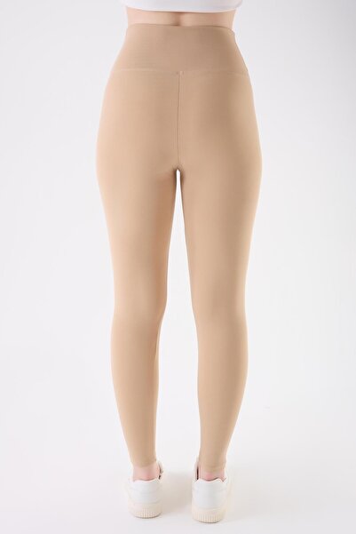 İmaj 490 Beige Color Recovery and Extra Flexible Effect Normal Waist Leggings