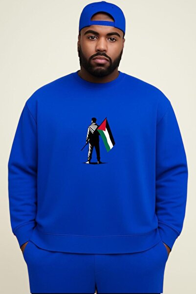 DM DOLCE MORE سترة رياضية كبيرة الحجم للجنسين مطبوعة بتصميم فلسطين مصنوعة من ...