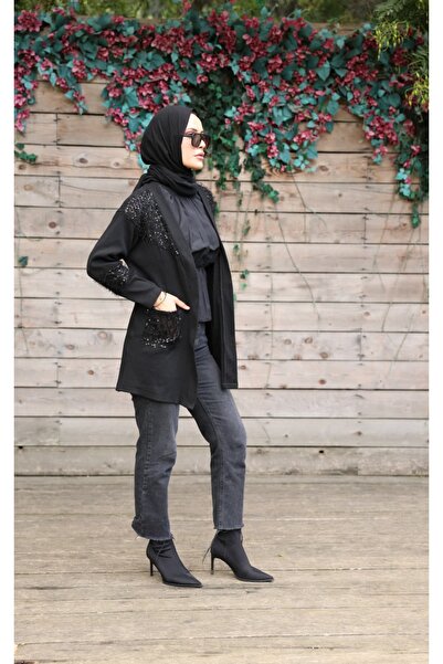 CNG MODA Plus Size Sequin Knitwear Cardigan