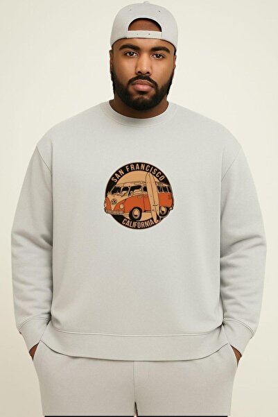 DM DOLCE MORE Hanorac unisex de mărime mare, cu 3 fire, din bumbac pieptănat,...