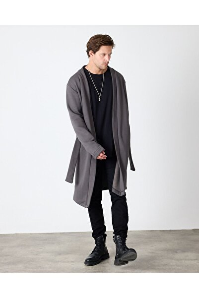 BABBOSS Long Belted Cotton Poncho