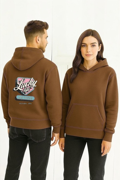 ArtYus Φούτερ Lucky Life Colorful με τύπωμα με κουκούλα