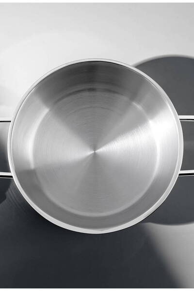 abnturk 19*4 cm Paslanmaz Çelik Çok Amaçlı Yemek Tabağı Derin Salata Kasesi