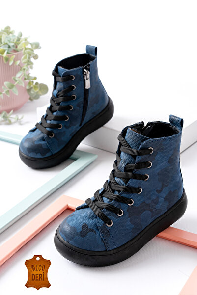 lina step Hakiki Deri Ortopedik Tabana Dikişli Su Geçirmez Sıcak Tutar Kız Çocuk Günlük Bot