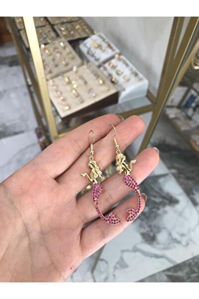 the ASEL İNCİ أقراط حورية البحر من الحجر الأرجواني