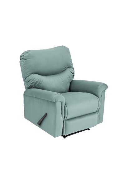 Lazy Vibes Velvet Rocking Recliner Chair - Light Turquoise - NZ110