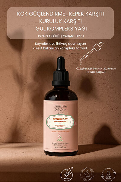 True Bee Daily Dream Series | Hızlı Uzama, Güçlendirme, Gürleştirme Etkili Gül Kompleks Saç Yağı 100 ml