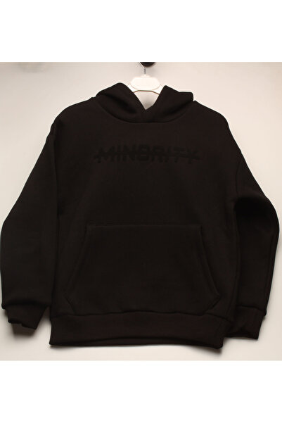 İDİL Black raised printed sweatshirt