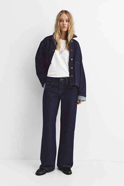 Pull & Bear Düz kesim düşük bel jean