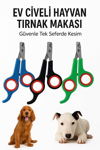 poswicon Renkli Kedi Ve Köpek Tırnak Makası – Güvenli, Ergonomik Ve Paslanmaz Çelik Bıçaklı