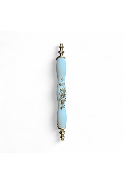 Online Home Market Polymer Alloy Gold Flower Pattern 128mm (12.8cm) Furniture Drawer Door Handle