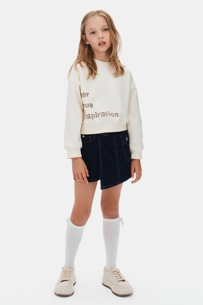 HAUSEkids 8-14 Years Old Opiration Navy Girl's Suit-Ecru