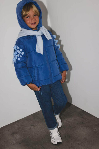 DeFacto Baby Boy Hooded Zippered Coat E8214A525Au