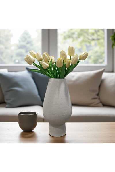 Casco Elegant neutral ceramic vase