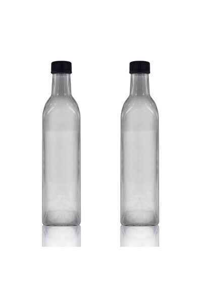 Perodia 2-Piece 250 Cc Glass Maraska Bottle – Olive Oil, Vinegar, and Sauce Storage Bottle with Leak-Proof Cap