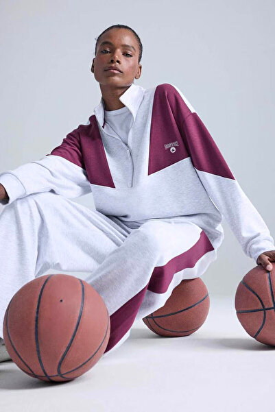 DeFacto Nba Boston Celtics Light Gray Women's Sweatshirt E8935Ax/Gr421