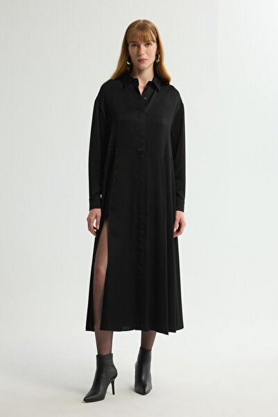 Love My Body Yırtmaç Detaylı Elbise