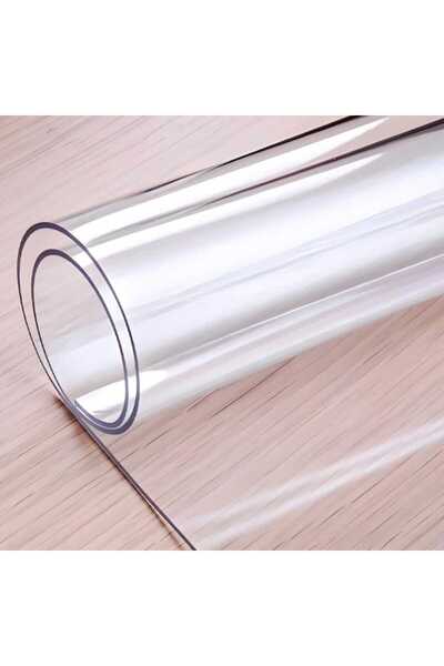 Seron 3 mm 80 cm En Kalın Şeffaf PVC Masa Örtüsü – Kristal Netlikte Masa Koruyucu