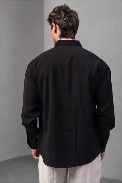 NEXUS Black Oversize Men's Shirt