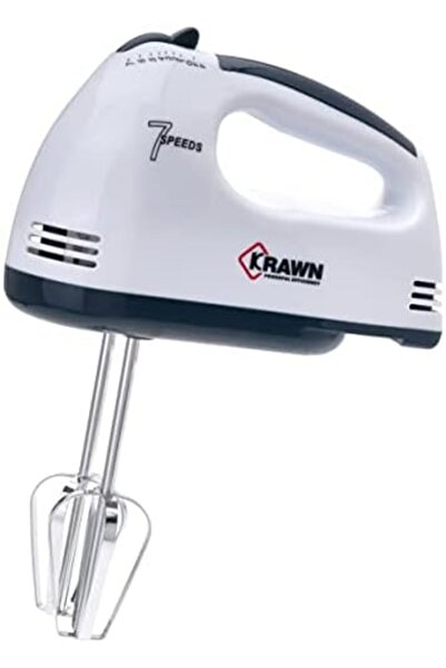 Crown Hand Mixer KW-49001 with 7 Speeds, 120W, White by