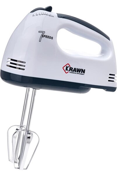 Crown Hand Mixer KW-49001 with 7 Speeds, 120W, White by