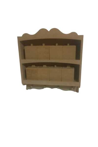 st koleksiyon hobi antika Ahşap 8 Bölmeli Baharatlık – Raflı ve Kapaklı Düzen...