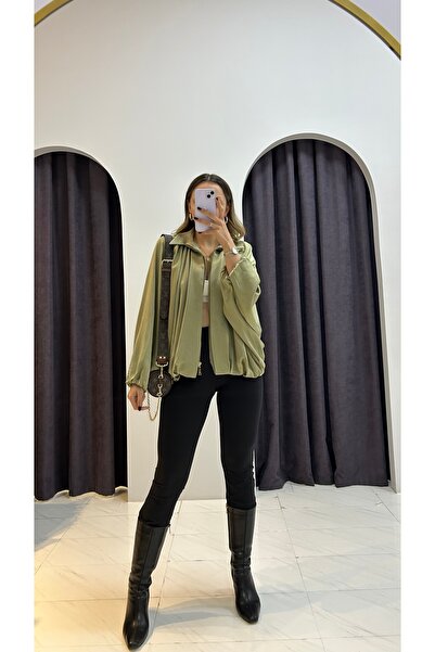 MERVENS Saten Bomber Ceket