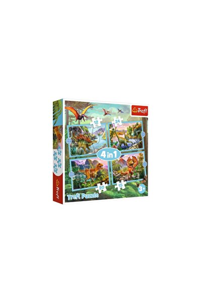 Trefl ΠΑΖΛ 4IN1 LUMEA DINOZAURILOR