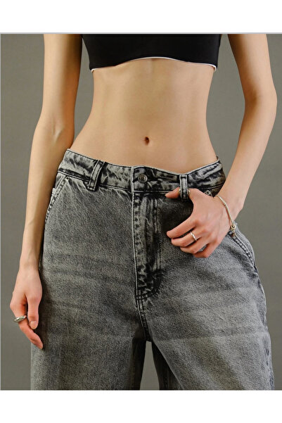 komera Baggy Smoked Round Pocket Snow Wash Jeans