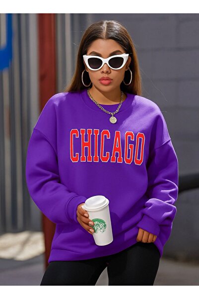DM DOLCE MORE سويت شيرت مطبوع عليه شيكاغو للجنسين
