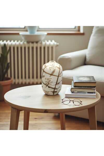 Casco Ceramic vase with elegant brown patterns.